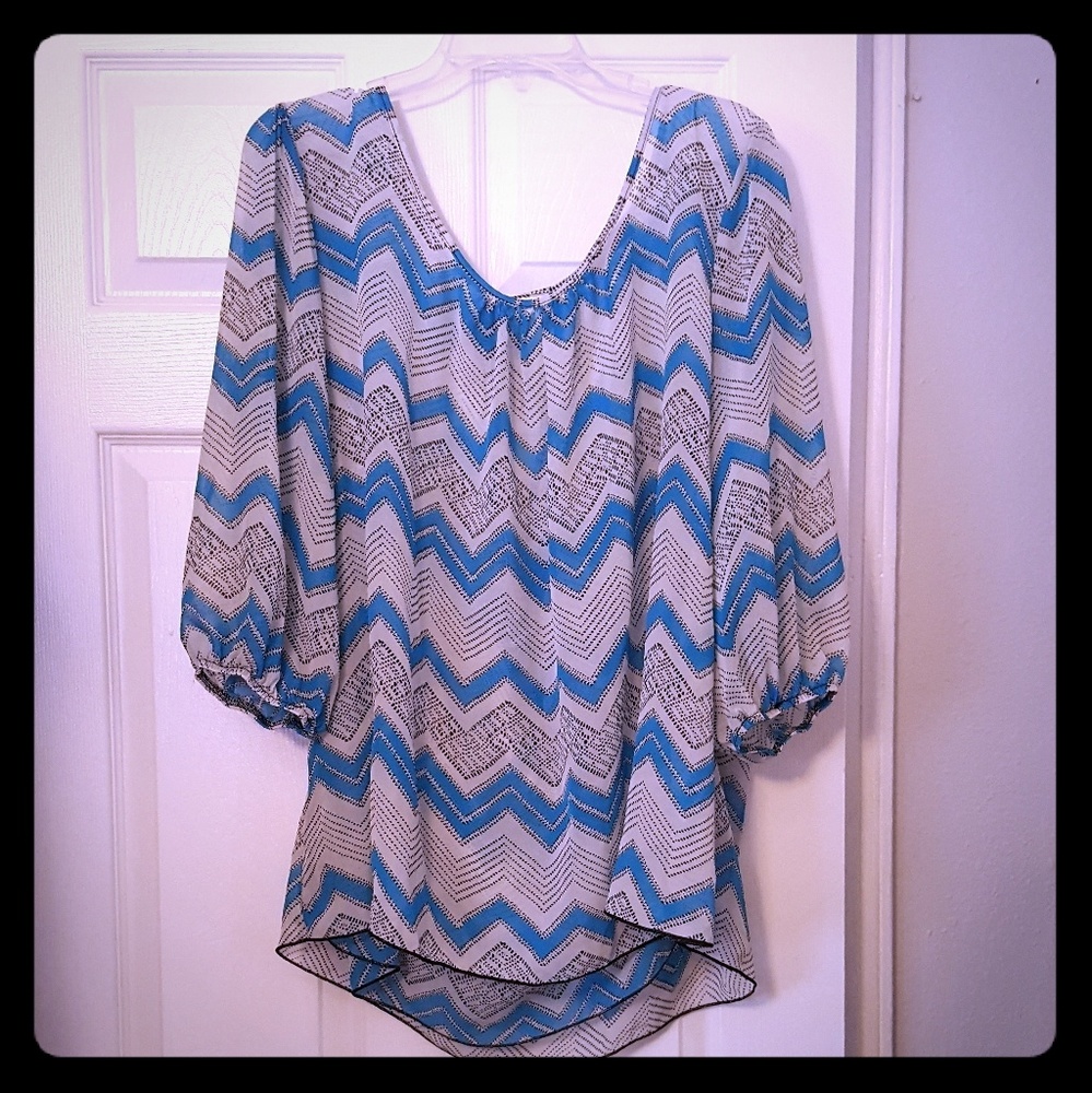 Semi sheer top.